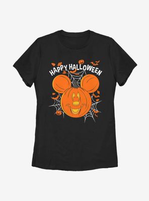 Disney Mickey Mouse Jack O' Lantern Womens T-Shirt