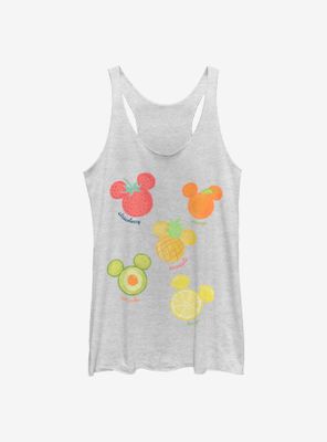 Disney Mickey Mouse Assorted Fruit Womens Tank Top