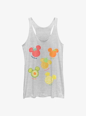 Disney Mickey Mouse Assorted Fruit Womens Tank Top