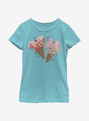 Disney Mickey Mouse Minnie Cones Youth Girls T-Shirt