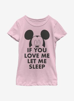 Disney Mickey Mouse Let Me Sleep Youth Girls T-Shirt