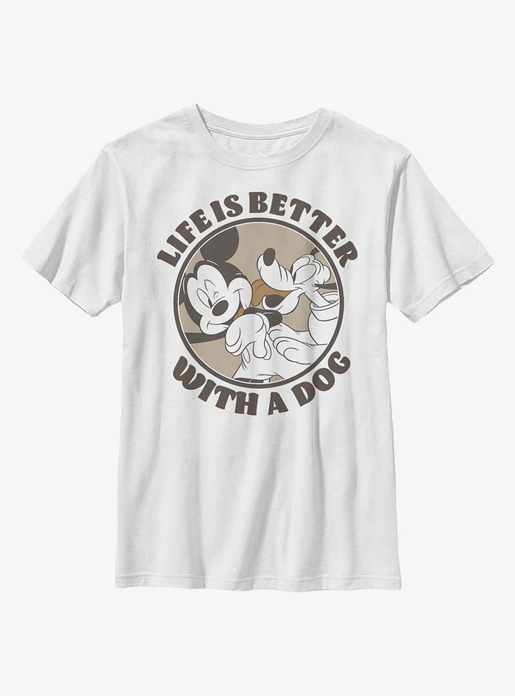 Disney Mickey Mouse Dog Life Youth T-Shirt