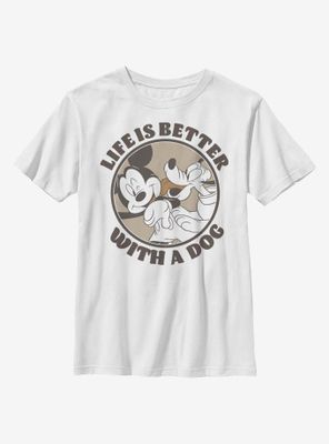Disney Mickey Mouse Dog Life Youth T-Shirt