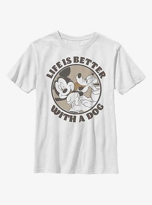 Disney Mickey Mouse Dog Life Youth T-Shirt