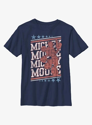 Disney Mickey Mouse Americana Stack Youth T-Shirt