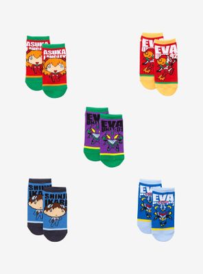 Neon Genesis Evangelion Chibi Characters Ankle Sock Set - BoxLunch Exclusive