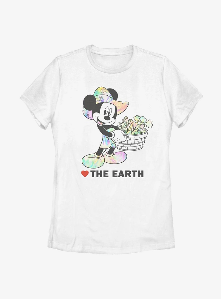 Disney Mickey Mouse Heart The Earth Womens T-Shirt