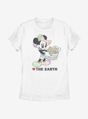 Disney Mickey Mouse Heart The Earth Womens T-Shirt