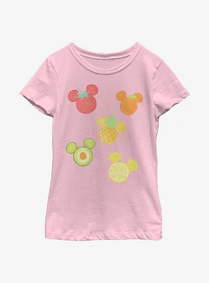 Disney Mickey Mouse Assorted Fruit Youth Girls T-Shirt