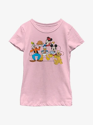Disney Mickey Mouse Friendsgiving Youth Girls T-Shirt