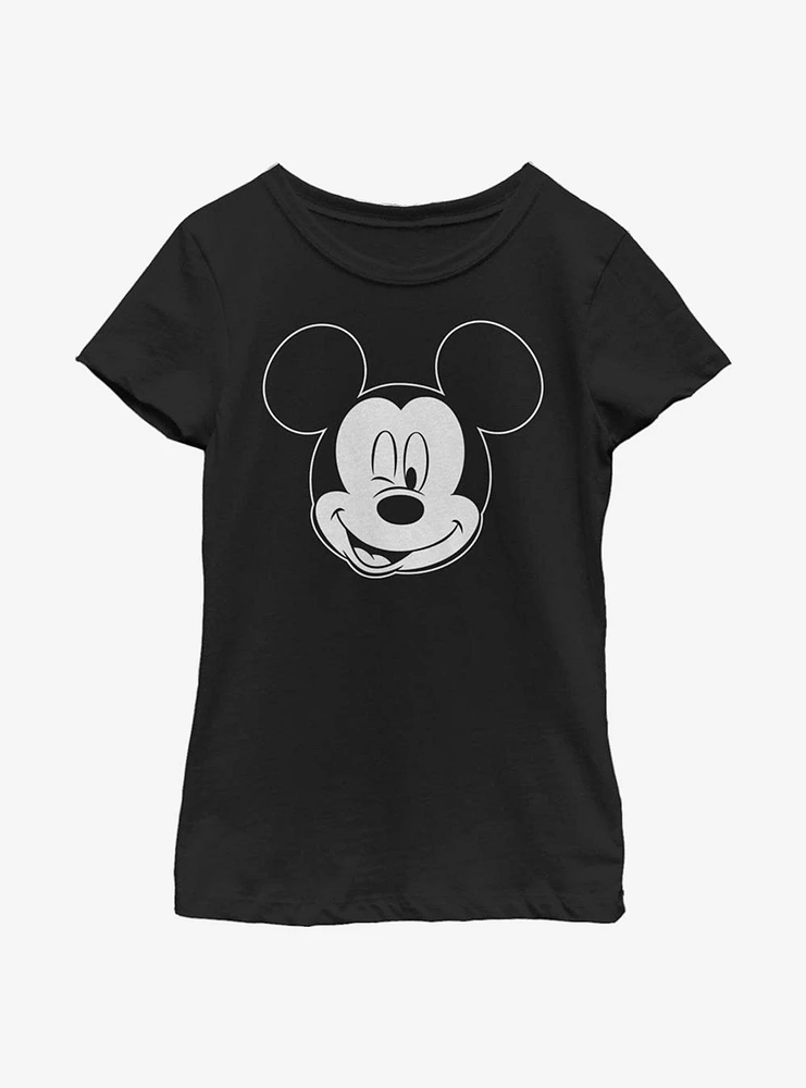 Disney Mickey Mouse Let Me Sleep Outline Youth Girls T-Shirt