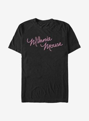 Disney Minnie Mouse Cursive Bow T-Shirt