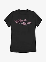 Disney Minnie Mouse Cursive Bow Womens T-Shirt
