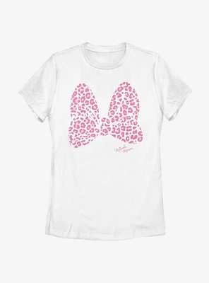 Disney Minnie Mouse Pink Leopard Womens T-Shirt