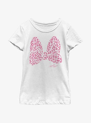 Disney Minnie Mouse Pink Leopard Youth Girls T-Shirt