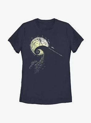 Disney Nightmare Before Christmas Spiral Hill Jack Womens T-Shirt