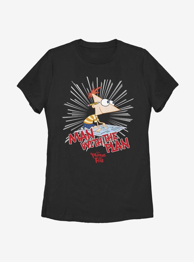 Disney Phineas And Ferb The Plan Man Womens T-Shirt