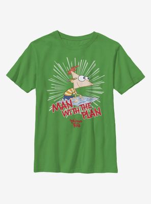 Disney Phineas And Ferb The Plan Man Youth T-Shirt