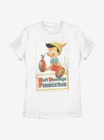 Disney Pinocchio Vintaged Poster Womens T-Shirt