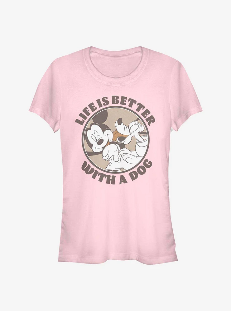 Disney Mickey Mouse Dog Life Girls T-Shirt