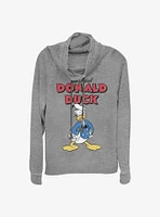 Disney Donald Duck Mad Cowlneck Long-Sleeve Girls Top