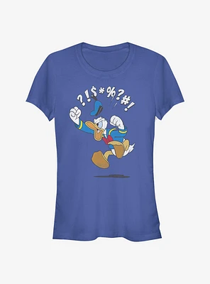 Disney Donald Duck Angry Jump Girls T-Shirt