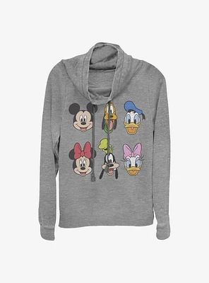 Disney Mickey Mouse Always Trending Stack Cowlneck Long-Sleeve Girls Top