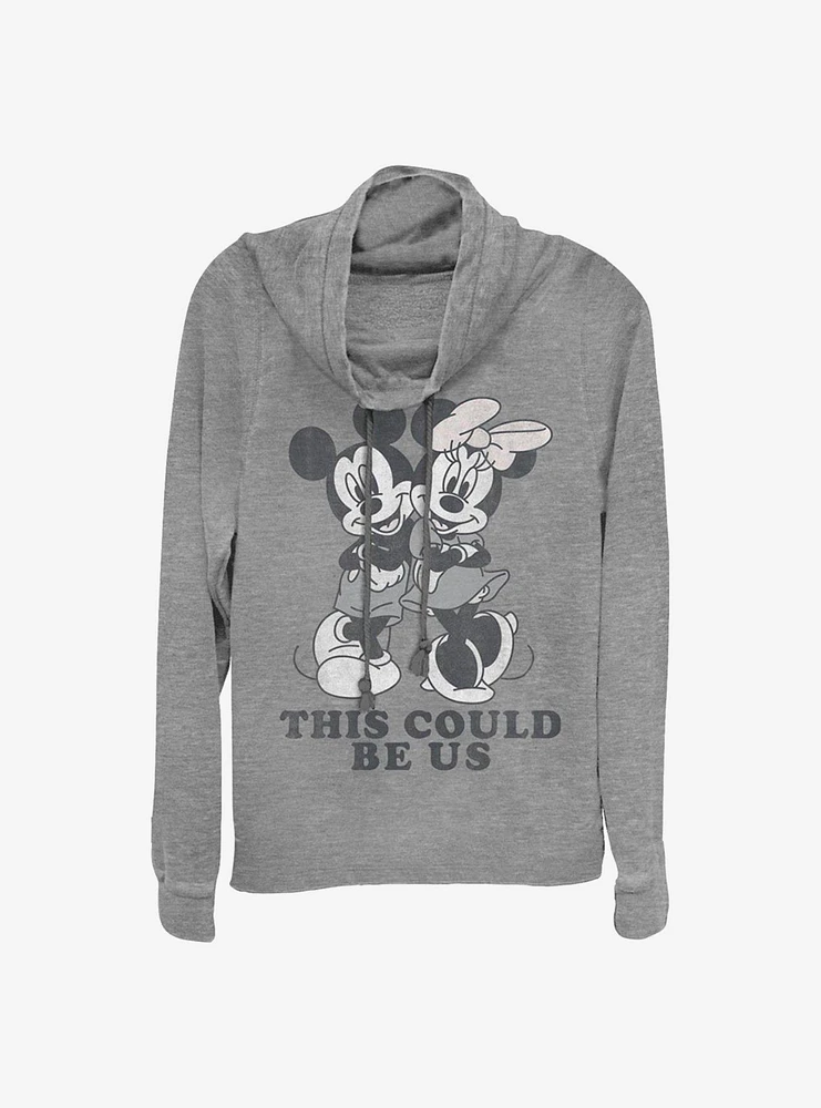 Disney Mickey Mouse Could Be Us Cowlneck Long-Sleeve Girls Top