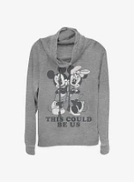 Disney Mickey Mouse Could Be Us Cowlneck Long-Sleeve Girls Top