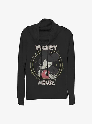 Disney Mickey Mouse Gritty Cowlneck Long-Sleeve Girls Top