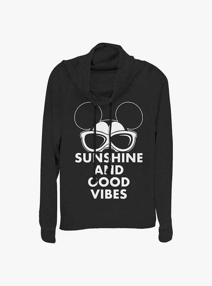 Disney Mickey Mouse Sunshine Cowlneck Long-Sleeve Girls Top