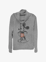 Disney Mickey Mouse Watery Cowlneck Long-Sleeve Girls Top
