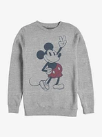 Disney Mickey Mouse Plaid Crew Sweatshirt