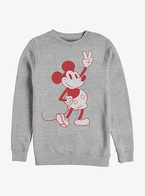 Disney Mickey Mouse Simple Outline Crew Sweatshirt