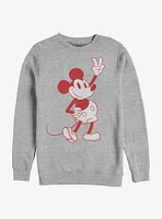 Disney Mickey Mouse Simple Outline Crew Sweatshirt