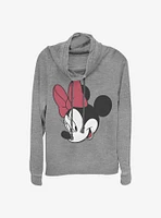 Disney Minnie Mouse Big Bow Cowlneck Long-Sleeve Girls Top