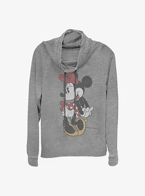 Disney Minnie Mouse Classic Vintage Cowlneck Long-Sleeve Girls Top