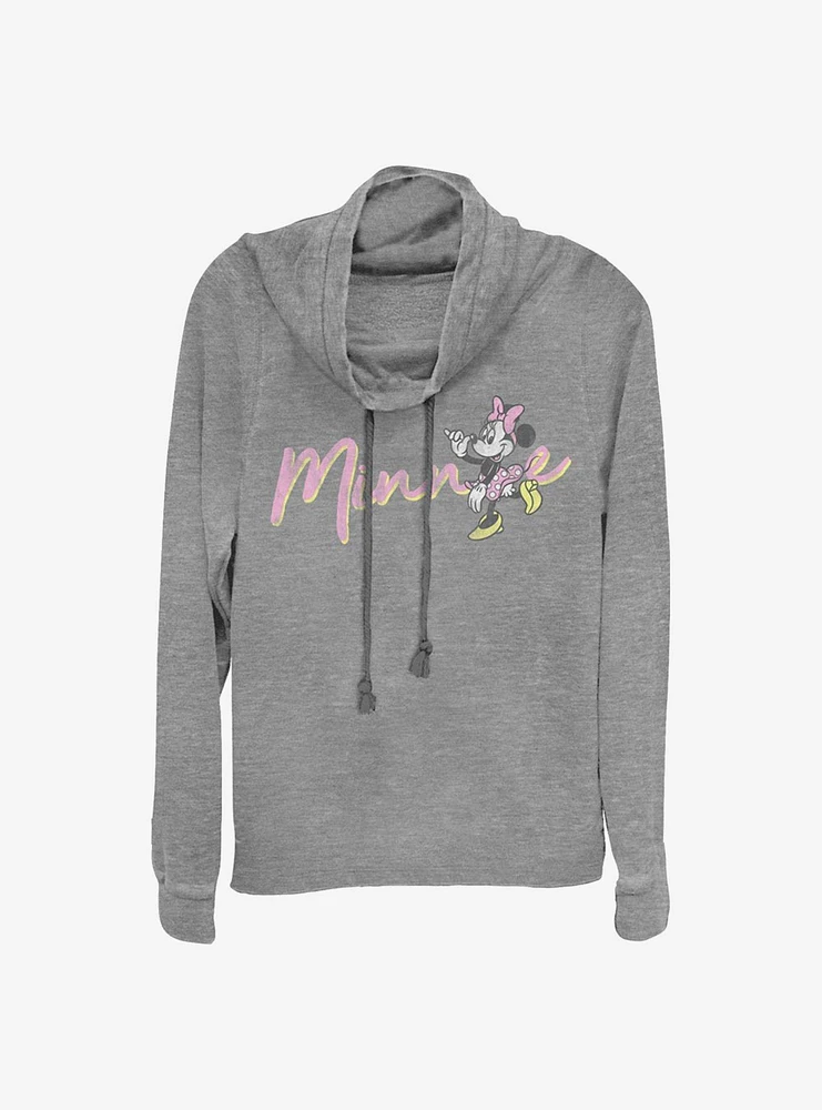 Disney Minnie Mouse Signature Cowlneck Long-Sleeve Girls Top