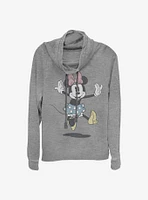 Disney Minnie Mouse Jump Cowlneck Long-Sleeve Girls Top