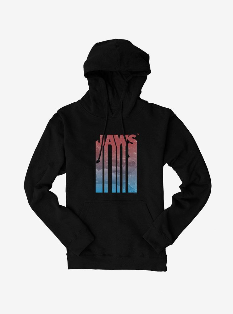 Universal Jaws Font Shark Picture Hoodie