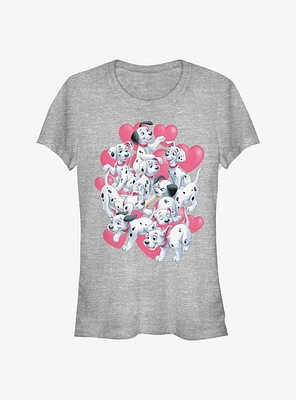 Disney 101 Dalmatians Dalmatian Group Valentine Girls T-Shirt