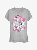 Disney 101 Dalmatians Dalmatian Group Valentine Girls T-Shirt
