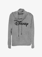 Disney Basic Logo Cowlneck Long-Sleeve Girls Top