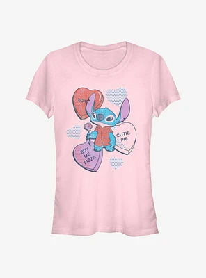 Disney Lilo & Stitch Heart Pizza Girls T-Shirt