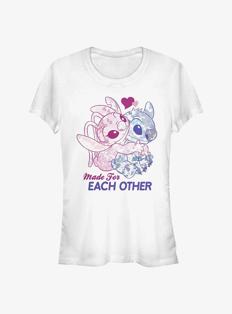 Disney Lilo & Stitch Made For Eachother Girls T-Shirt