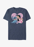 Disney Lilo & Stitch And Valentine Kisses T-Shirt