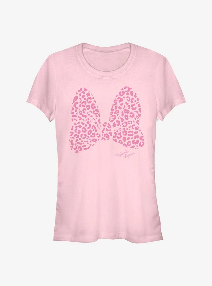 Disney Minnie Mouse Pink Leopard Girls T-Shirt