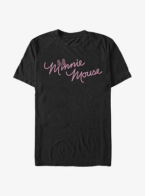 Disney Minnie Mouse Cursive Bow T-Shirt