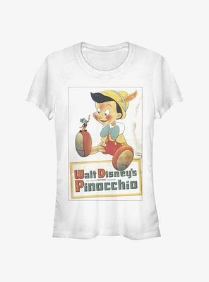 Disney Pinocchio Vintaged Poster Girls T-Shirt