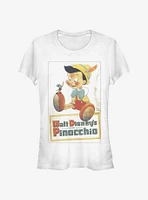 Disney Pinocchio Vintaged Poster Girls T-Shirt